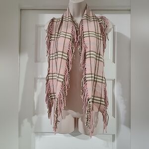 Burberry Light Pink Novacheck  Cashmere scarf